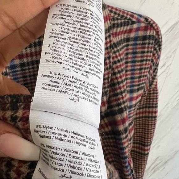 Noisy May Flanny Plaid Flannel Oversized Shacket SZ L - Picture 9 of 9